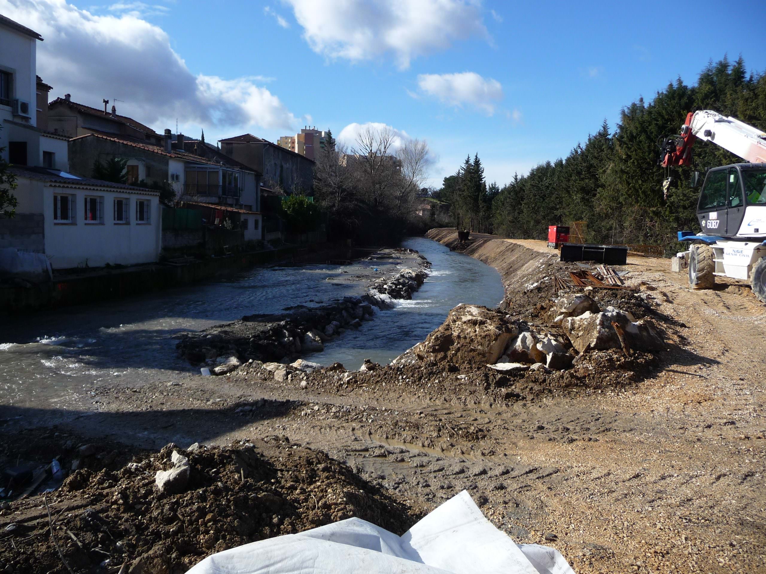 Huveaune La PennesurHuveaune 05/02/2010 Travaux ©SMBVH